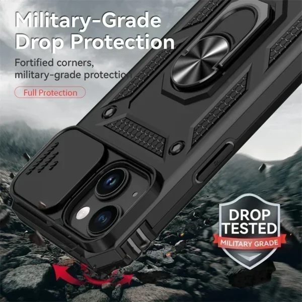 Voor iPhone 15 Pro Max Case Kickstand Bumper - Afbeelding 4