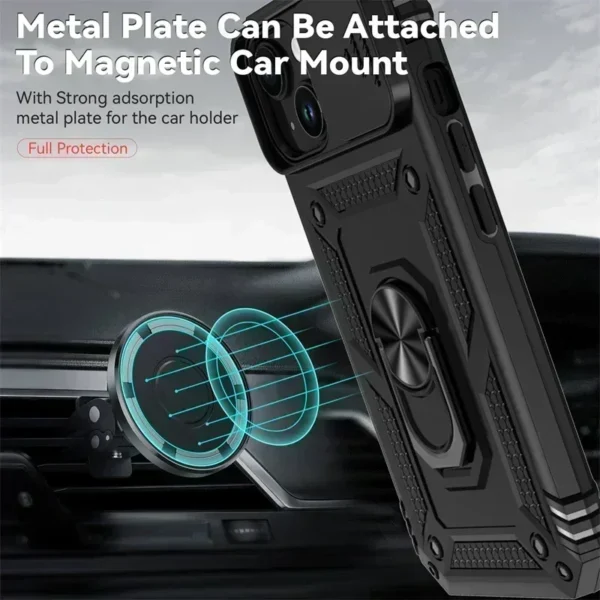 Voor iPhone 15 Pro Max Case Kickstand Bumper - Afbeelding 3
