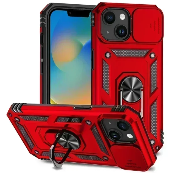 Voor iPhone 15 Pro Max Case Kickstand Bumper - Afbeelding 6