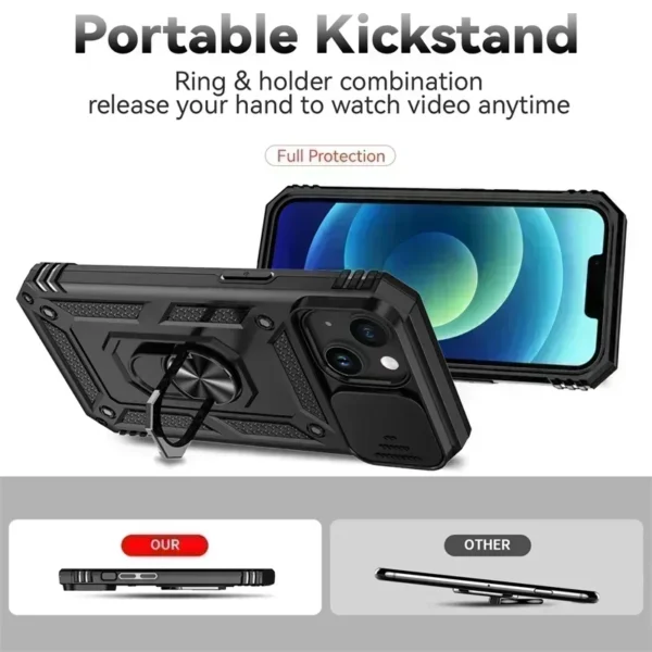 Voor iPhone 15 Pro Max Case Kickstand Bumper - Afbeelding 2