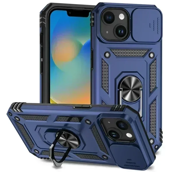 Voor iPhone 15 Pro Max Case Kickstand Bumper - Afbeelding 5