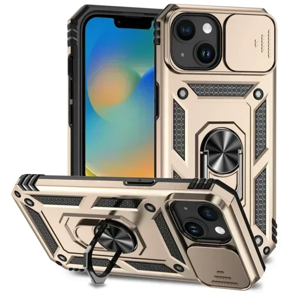 Voor iPhone 15 Pro Max Case Kickstand Bumper - Afbeelding 7