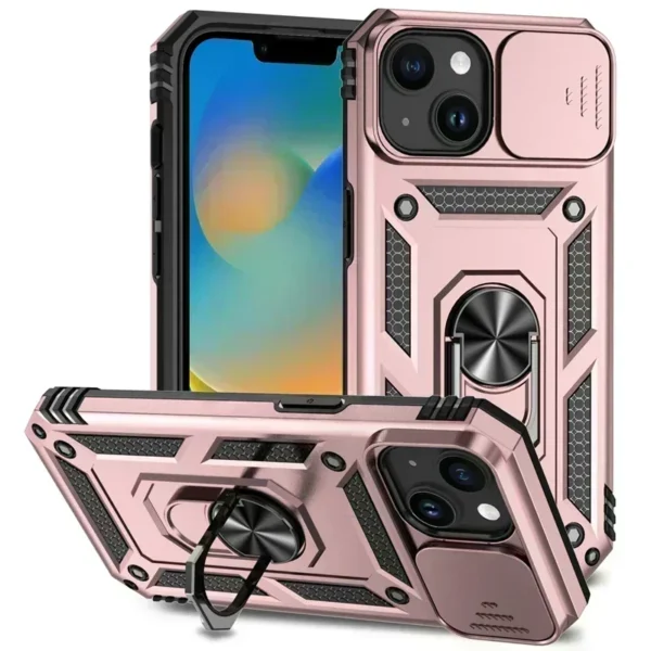 Voor iPhone 15 Pro Max Case Kickstand Bumper - Afbeelding 10