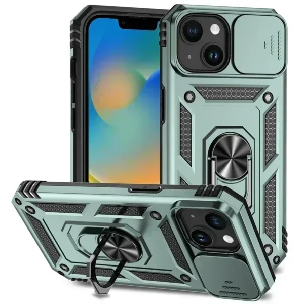 Voor iPhone 15 Pro Max Case Kickstand Bumper - Afbeelding 8
