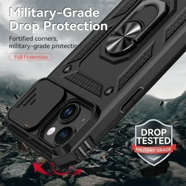 Voor iPhone 15 Pro Max Case Kickstand Bumper - Afbeelding 11