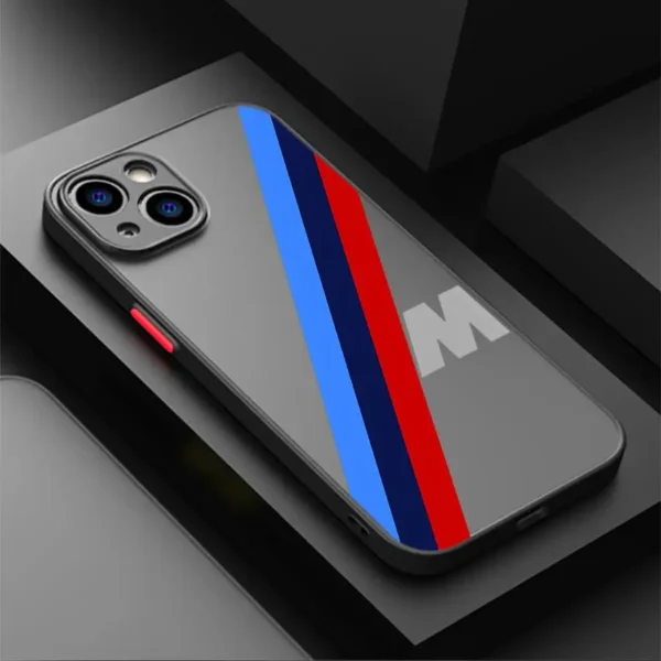 Red Blue Bars M Logo Phone Case for iPhone - Afbeelding 2