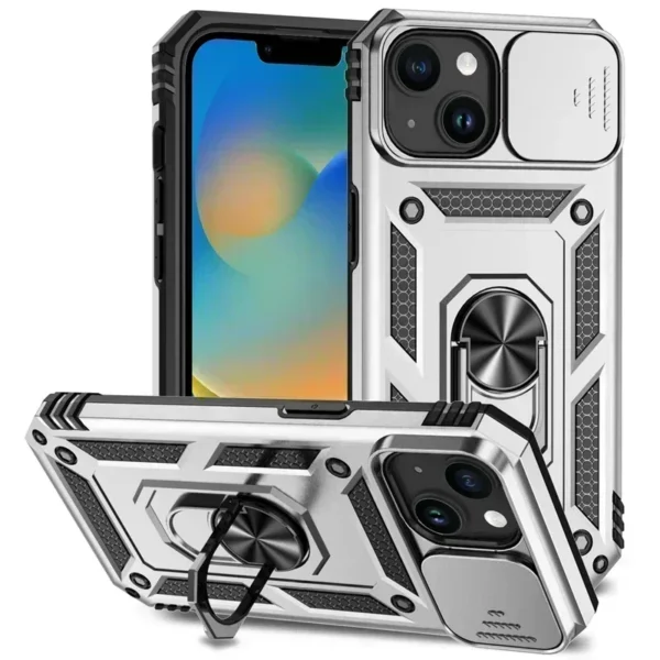 Voor iPhone 15 Pro Max Case Kickstand Bumper - Afbeelding 9