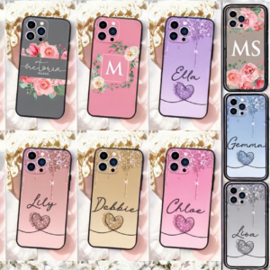 Gepersonaliseerde Shinee Harten Naam Initialen Cover Voor iPhone
