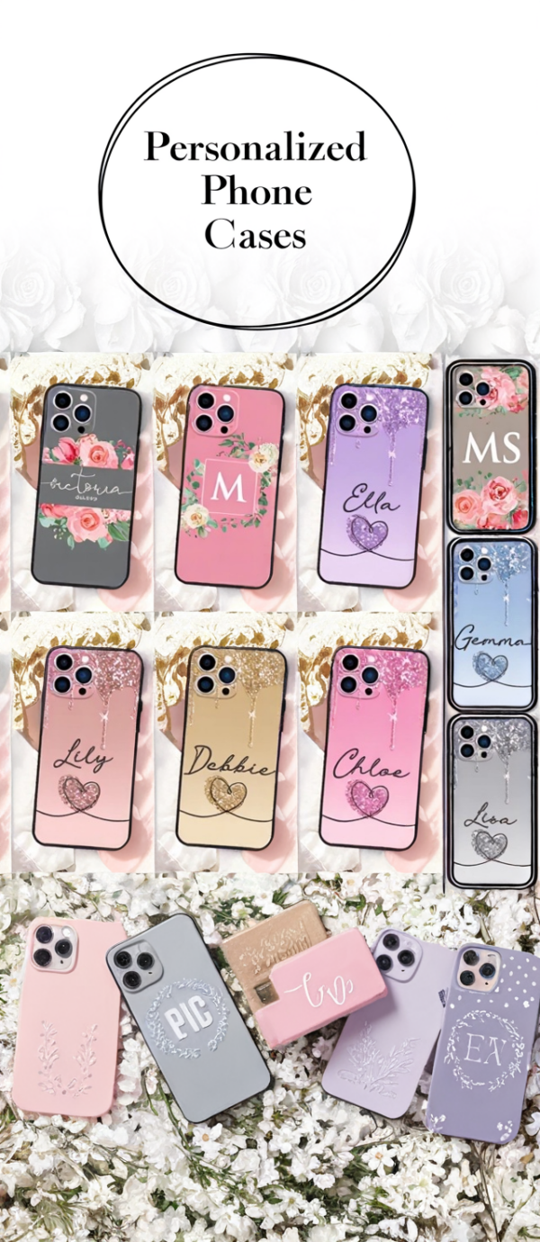 Gepersonaliseerde Shinee Harten Naam Initialen Cover Voor iPhone
