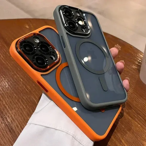 Luxe Magnetische Metalen Lens Bumper Bescherming Case Voor iPhone 15 - Afbeelding 4