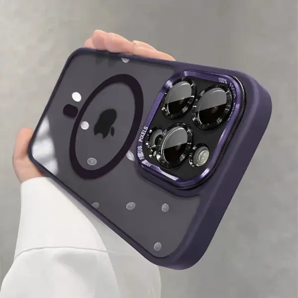 Luxe Magnetische Metalen Lens Bumper Bescherming Case Voor iPhone 15 - Afbeelding 5