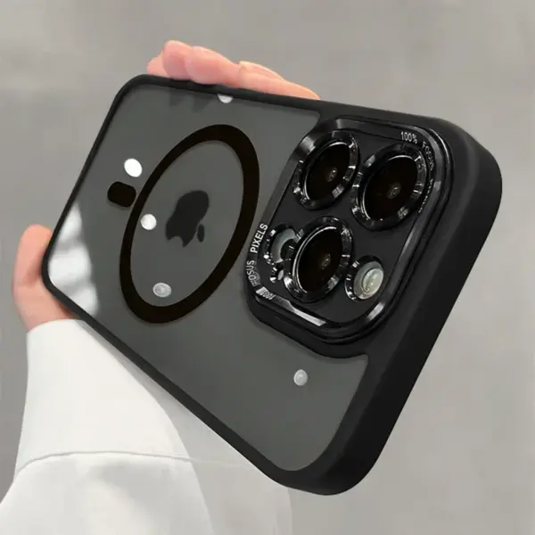 Luxe Magnetische Metalen Lens Bumper Bescherming Case Voor iPhone 15 - Afbeelding 2